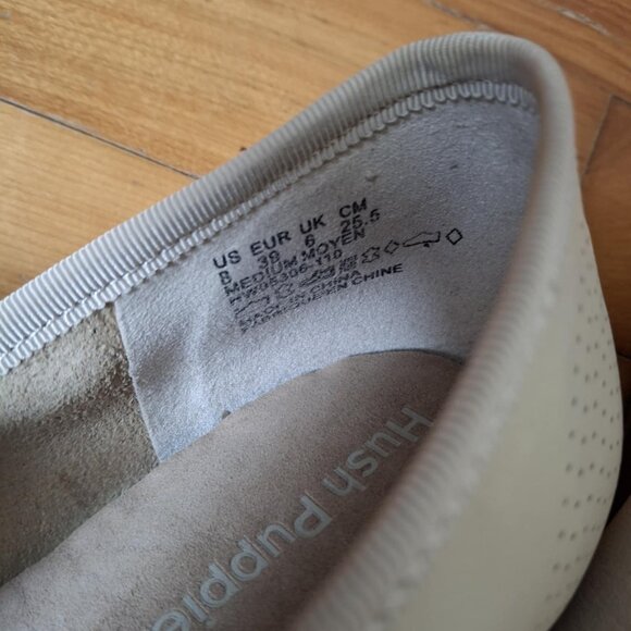 Hush Puppies Off White Leather Wedge, Size US 8M - Picture 6 of 11